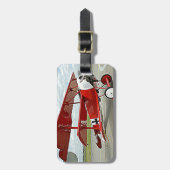 Vliegtuig van Red Baron Bagagelabel (Voorkant verticaal)