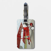 Vliegtuig van Red Baron Bagagelabel (Achterkant verticaal)