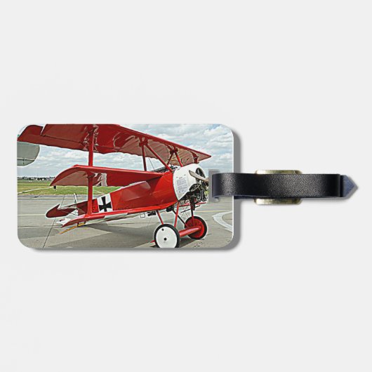 Vliegtuig van Red Baron Bagagelabel (Achterkant horizontaal)
