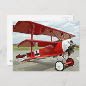 Vliegtuig van Red Baron Briefkaart (Voorkant / Achterkant)