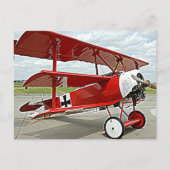 Vliegtuig van Red Baron Briefkaart (Voorkant)