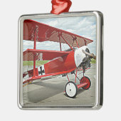 Vliegtuig van Red Baron Metalen Ornament (Links)