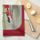 Vliegtuig van Red Baron Theedoek (Quarter Fold)