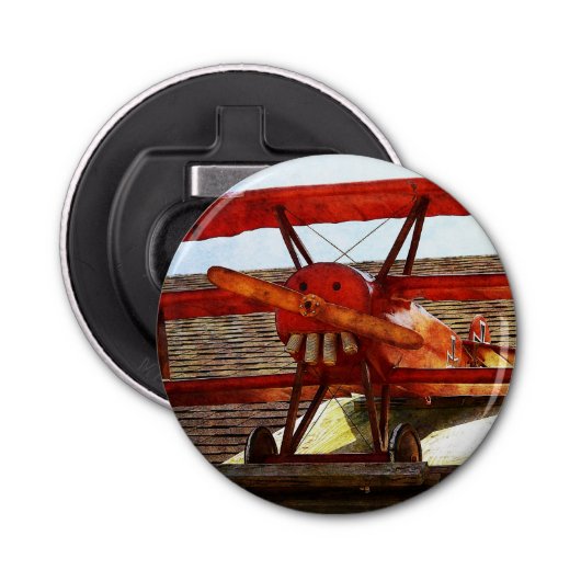  vliegtuig van Shirley Taylor Button Flesopener (Voorkant)