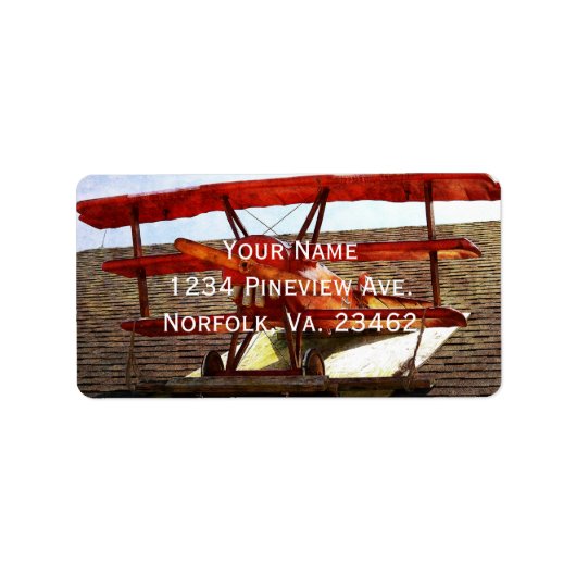  vliegtuig van Shirley Taylor Etiket (Voorkant)