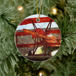  vliegtuig van Shirley Taylor Keramisch Ornament