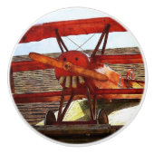 vliegtuig van Shirley Taylor Keramische Knop (Voorkant)