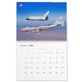 Vliegtuig van spaceshuttle-drager kalender (Jan 2026)
