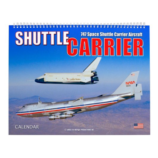 Vliegtuig van spaceshuttle-drager kalender (Hoes)