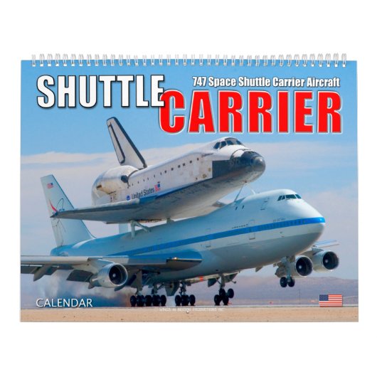 Vliegtuig van spaceshuttle-drager kalender (Hoes)