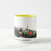 Vliegtuig van spitvuur tweekleurige koffiemok (Center)