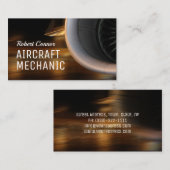 Vliegtuig van vliegtuigmotor Mechanische Retro Sep Visitekaartje (Voorkant / Achterkant)