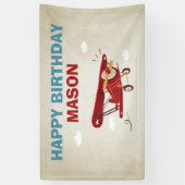 Vliegtuig Verjaardag Banner Travel Adventure (Verticaal)