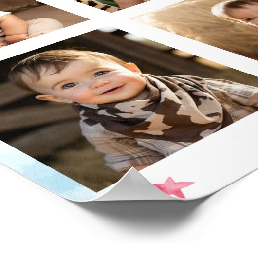 Vliegtuig Verjaardag Foto Mijlpaal teken Poster (Hoek)