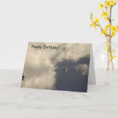 Vliegtuig Verjaardag Kaart! Kaart (Gele Bloem)