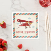 Vliegtuig Verjaardag Napkins Adventure Travel Plan Servetten (Insitu)
