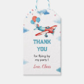 Vliegtuig Verjaardag Oh Mijn tijd vliegt Dank u La Cadeaulabel (Voorkant)