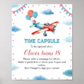 Vliegtuig Verjaardag Tijd Capsule Poster (Voorkant)