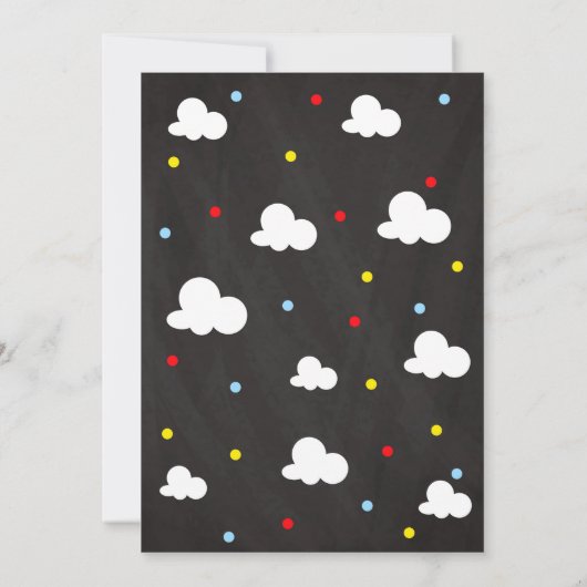 Vliegtuig Verjaardag Uitnodiging Jongen / Time Fli (Achterkant)