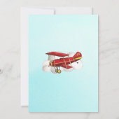 Vliegtuig Verjaardag Uitnodiging voor 1e Verjaarda (Achterkant)