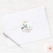  Vliegtuig Verjaardagsfeestgunst Dank u Ronde Sticker (Envelop)