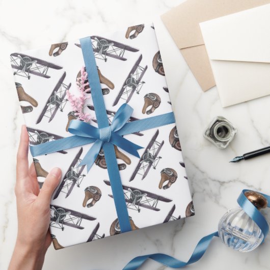  Vliegtuig Verjaardagsfeestje Cadeaupapier (Geschenken)