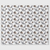  Vliegtuig Verjaardagsfeestje Cadeaupapier (Vlak)