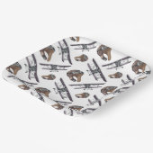 Vliegtuig Verjaardagsfeestje Papieren Bordje (Gebogen)