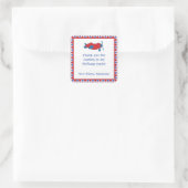 Vliegtuig Verjaardagsfeestje Sticker Rood Blauw (Tas)