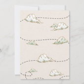 Vliegtuig Verjaardagsuitnodiging  tijd vliegt Kaart (Achterkant)