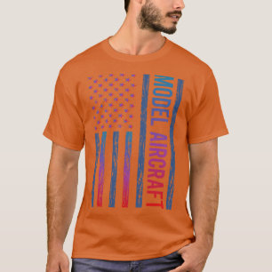 Vliegtuig verloopvlagmodel t-shirt