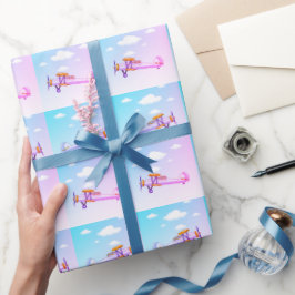 Vliegtuig — Verpakkingspapier Cadeaupapier