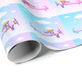 Vliegtuig — Verpakkingspapier Cadeaupapier (Rol Hoek)