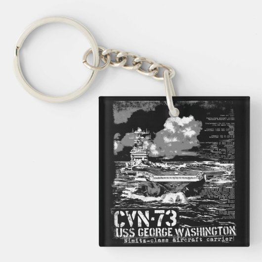 Vliegtuig vervoerder George Washington Sleutelhanger (Voorkant)