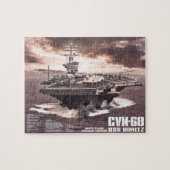 Vliegtuig vervoerder Nimitz Fuji puzzle Legpuzzel (Horizontaal)