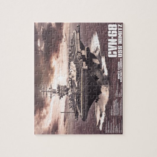 Vliegtuig vervoerder Nimitz Fuji puzzle Legpuzzel (Verticaal)