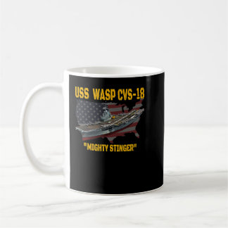 Vliegtuig Vervoerder USS Wasp CVS18 Veterans Dag F Koffiemok