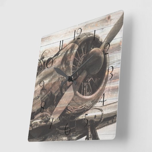  vliegtuig vierkante klok (Hoek)