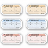 Vliegtuig Vintage Travel Ticket Label Bujo Planner (Voorkant)