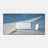 Vliegtuig vleugelt door het raam Sky Uitzicht wolk Bureaumat (Keyboard & Muis)
