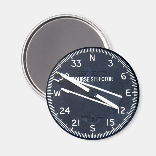 Vliegtuig Vliegcursus Instrument Magneet (Voorkant / Achterkant)