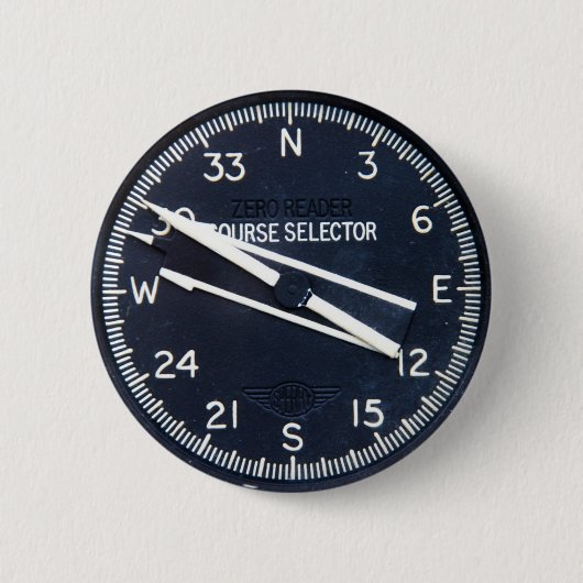 Vliegtuig Vliegcursus Instrument Ronde Button 5,7 Cm (Voorkant)
