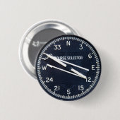 Vliegtuig Vliegcursus Instrument Ronde Button 5,7 Cm (Voorkant /achterkant)