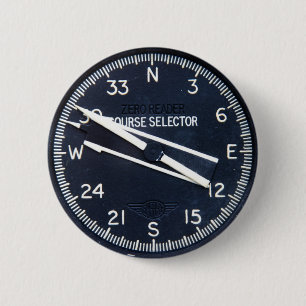 Vliegtuig Vliegcursus Instrument Ronde Button 5,7 Cm