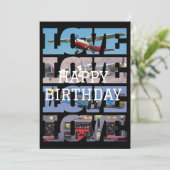 Vliegtuig Vliegen, Fotocollage, Luchtvaart, Cool Kaart (Staand voorkant)