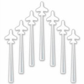 Vliegtuig Vliegen in formatie Cool Aviation Sticker (Voorkant)