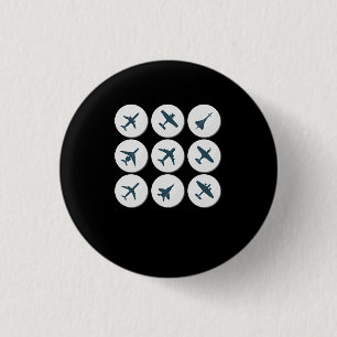 Vliegtuig vliegende piloot van Birthday Gift Idea Ronde Button 3,2 Cm