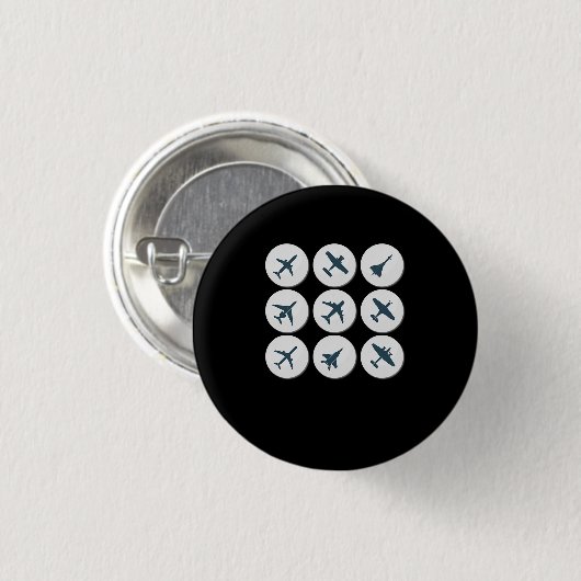 Vliegtuig vliegende piloot van Birthday Gift Idee  Ronde Button 3,2 Cm (Voorkant /achterkant)