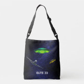 Vliegtuig, vliegende schotels & sterrenstelsel- ac crossbody tas (Achterkant)