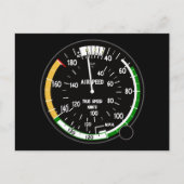 Vliegtuig vliegsnelheidsindicatielampje briefkaart (Voorkant)